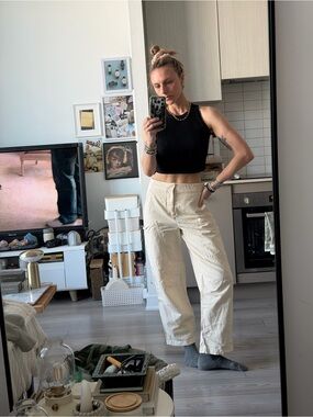 Linen Wide-Leg Pants